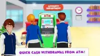 High School Girls ATM Machine Sim - Cashier Games Screen Shot 2