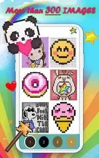 Panda Pix art color by number -Colorbox Draw pixel Screen Shot 0