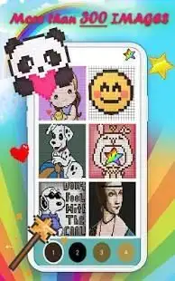 Panda Pix art color by number -Colorbox Draw pixel Screen Shot 1