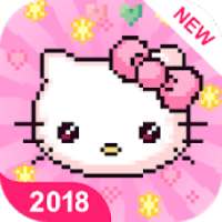 Hello Kitty Pixel Art - Kitty Color By Number