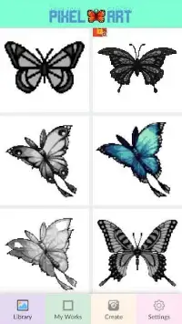 Butterfly Color By Number: Pixel Art Butterfly Screen Shot 2
