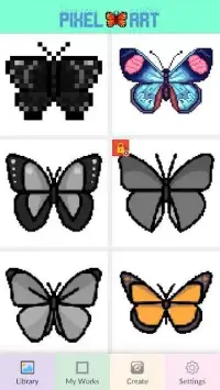 Butterfly Color By Number: Pixel Art Butterfly Screen Shot 0