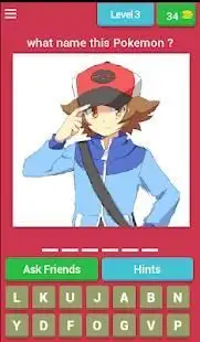 Guess The Pokémon and characters all gen Quiz 2018 Screen Shot 0