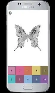 color by number butterfly Pixel Art Screen Shot 2