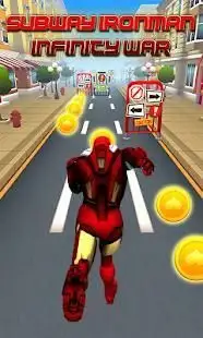 Subway Iron Avenger Man Run: Infinity War Screen Shot 0