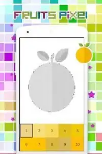Coloring Fruits Pixel Art, By Number Screen Shot 1