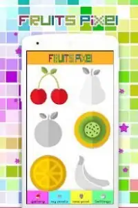 Coloring Fruits Pixel Art, By Number Screen Shot 2