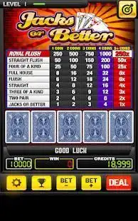 Grandeur Casino - Video Poker Screen Shot 1