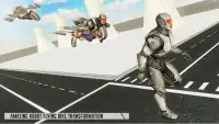 Flying Police Bike Robot Transport : Parking Games Screen Shot 0