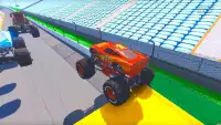 Superhero Lightning Car: Monster Stunt Race Screen Shot 1