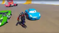 US Police Transform Cop Robot: Car Pigeon Game Screen Shot 0
