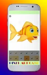 Ikan Menggambar Warna Dengan Nomor Pixel Art 2018 Screen Shot 1