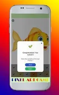 Ikan Menggambar Warna Dengan Nomor Pixel Art 2018 Screen Shot 0