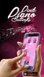 Pink piano tiles butterfly Screen Shot 0