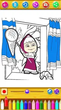 Learn to color Masha and the Bear Screen Shot 3
