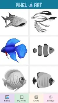 Fish Color By Number: Pixel Art Fish Screen Shot 2
