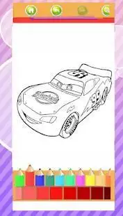 Mcqueen coloring pages - cars 2018 Screen Shot 3