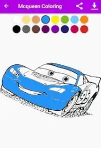 Mcqueen Coloring page games free Screen Shot 1