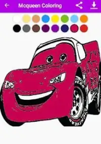 Mcqueen Coloring page games free Screen Shot 2