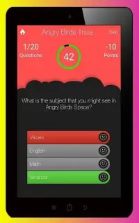 Trivia for Angry Birds Screen Shot 1