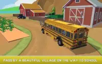 Mr. Blocky School Bus Driver: American Highschool Screen Shot 2