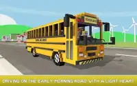 Mr. Blocky School Bus Driver: American Highschool Screen Shot 4