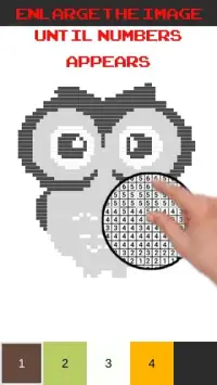 Owl Coloring By Number Pixel Art Screen Shot 2