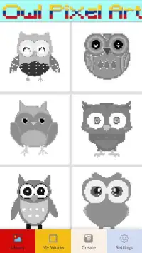 Owl Coloring By Number Pixel Art Screen Shot 4