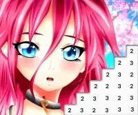 Anime Color By Number: Paint Manga Girls Pixel Art Screen Shot 0