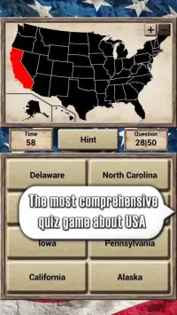 USA Geography - Quiz Game Screen Shot 0