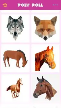 Poly Art Horse Animal 3D Puzzle Roll Polygons Game Screen Shot 1