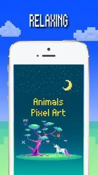 Animals color by number: Pixel art coloring book Screen Shot 1