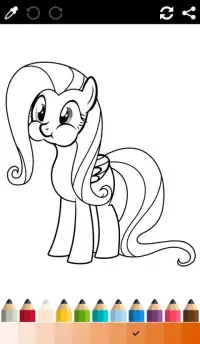 Little Pony Coloring Game Kids Screen Shot 2