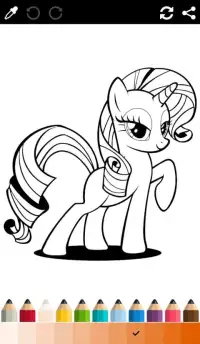 Little Pony Coloring Game Kids Screen Shot 1