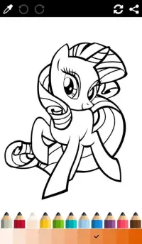 Little Pony Coloring Game Kids Screen Shot 0