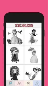 Princess Coloring Book by Number Screen Shot 0