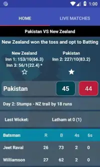 Cricket Live Line Screen Shot 1