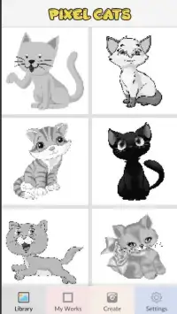 Pixel Art Cats - Color By Number Screen Shot 3