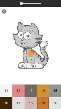 Pixel Art Cats - Color By Number Screen Shot 0