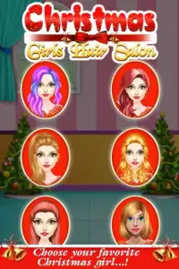 Cute Christmas Girls Hairs & Makeup Artist Salon Screen Shot 5