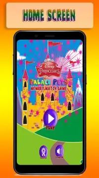 Princess Palace Pets Memory Match Game Screen Shot 0