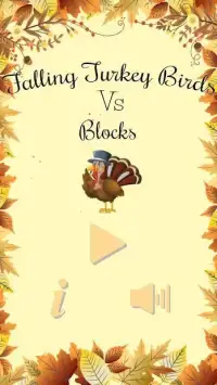 Falling Turkey Birds Vs Blocks :Thanksgiving games Screen Shot 1
