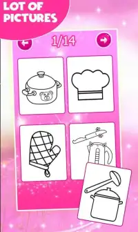 Kitchen Cooking Coloring - kids Coloring Game Screen Shot 5
