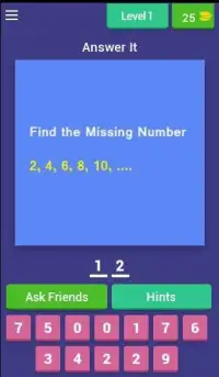 Find The Missing Number IQ Test Screen Shot 1