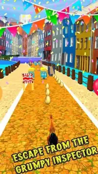 Angry Rooster Run - Animal Escape Subway Run Screen Shot 2