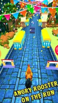 Angry Rooster Run - Animal Escape Subway Run Screen Shot 0