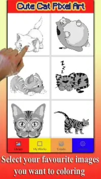 Cute Cat Coloring By Number: Pixel Art Screen Shot 5