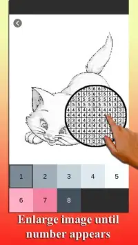 Cute Cat Coloring By Number: Pixel Art Screen Shot 4