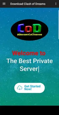 Clash of Dreams Private Server Client Download App Screen Shot 0