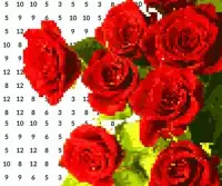 Roses Pixel Art: Flowers Color by Number Screen Shot 1